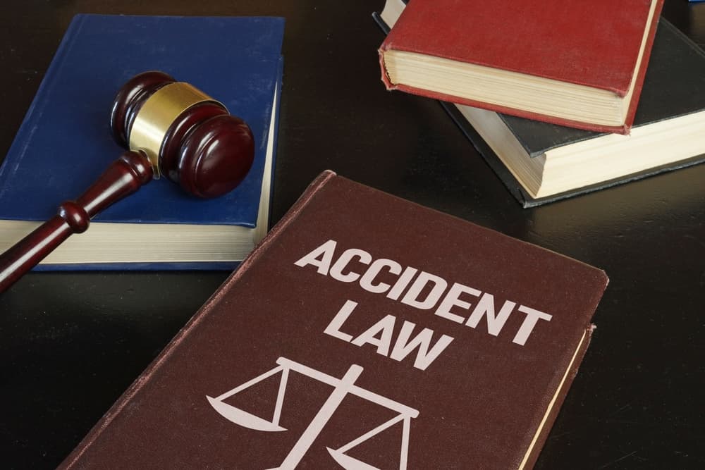 "Accident law" refers to legal principles governing personal injury cases resulting from accidents.